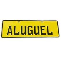 Placa De Alumínio E Alto Relevo Padrão Veículo Escrito "Aluguel" Para Decoração Placa De Alumínio E Alto Relevo Padrão Veículo Escrito "Aluguel" Para Decoração
