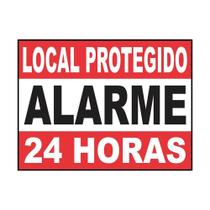 Placa De Aluminio Local Protegido Alarme 13X18 Placa De Aluminio Local Protegido Alarme 13X18