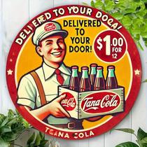 Placa De Alumínio Retro Tema Tangke 8x8 Polegadas Estilo Anos 80 Decoração De Parede Para Bar