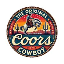 Placa De Alumínio Vintage Coors Cowboy 8x8 Polegadas Para Decoração De Quarto, Cozinha E Sala De
