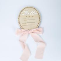 Placa de Anúncio de Bebê TTMerriwood 16,5 cm Madeira Rosa Placa de Anúncio de Bebê TTMerriwood 16,5 cm Madeira Rosa