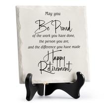 Placa de aposentadoria LukieJac Best Ceramic 15x15cm Happy Retirement