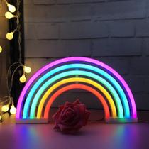 Placa de arco-íris Qiaofei LED Rainbow Lamp Decoração de parede para crianças