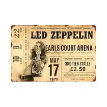 Placa De Arte Retro Vintage De Música Rock, Pôster De Metal Para Decoração De Pub, Bar E Casa