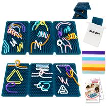 Placa de atividade sensorial ODCPN de silicone de seis lados com 40 cordas