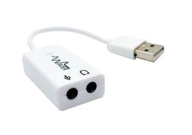Placa De Audio 7.1 Adaptador USB-P2 P/ Microfone e Headsets