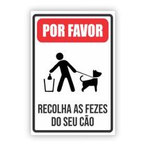 Placa de Aviso 15x20 cm (Recolha as Fezes do Seu cão) Placa de Aviso 15x20 cm (Recolha as Fezes do Seu cão)