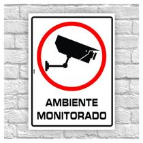 Placa de Aviso - Ambiente Monitorado - C03 (15x20) cm