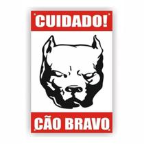 Placa de Aviso / Cuidado / Cão Bravo - (15x20cm) - CB05 Placa de Aviso / Cuidado / Cão Bravo - (15x20cm) - CB05