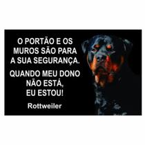 Placa de Aviso / Cuidado / Cão Bravo - (25x20cm) - PA02 Placa de Aviso / Cuidado / Cão Bravo - (25x20cm) - PA02