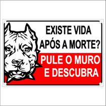 Placa de Aviso / Cuidado / Cão Bravo - (25x20cm) - PA08 Placa de Aviso / Cuidado / Cão Bravo - (25x20cm) - PA08