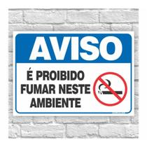 Placa de Aviso - Proibido Fumar (15x20cm)