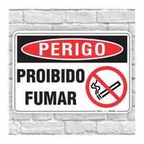 Placa de Aviso - Proibido Fumar (15x20cm)