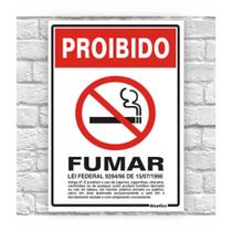 Placa de Aviso - Proibido Fumar (15x20cm)