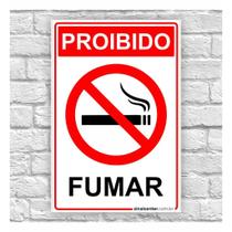 Placa de Aviso - Proibido Fumar (15x20cm)