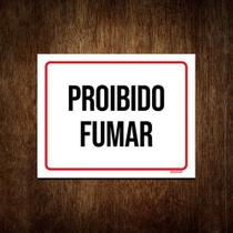 Placa De Aviso - Proibido Fumar 27x35