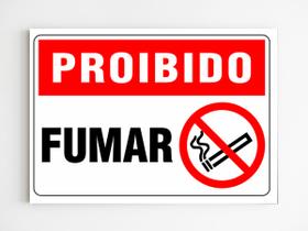 Placa de aviso proibido fumar sinalização restaurante mdf a4