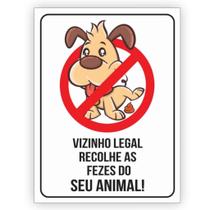 Placa De Aviso (recolha As Fezes Do Seu Animal) 15x20 Cm