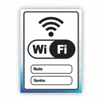 Placa de Aviso / Sinalização / Aaqui tem Wifi - 15x20cm Wi-12
