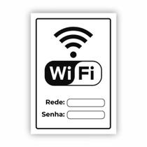 Placa de Aviso / Sinalização / Aaqui tem Wifi - (25x20)cm Wi-01