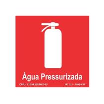 Placa De Aviso Sinalização Água Pressurizada 20Cmx20Cm