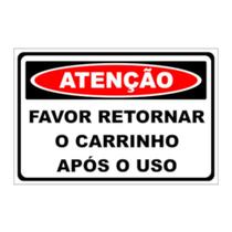 Placa de Aviso / Sinalização - Carrinhos de compras / Condominio - Co03 (15x20 cm) Placa de Aviso / Sinalização - Carrinhos de compras / Condominio - Co03 (15x20 cm)