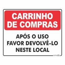 Placa de Aviso / Sinalização - Carrinhos de compras / Condominio - Co06 (15x20 cm) Placa de Aviso / Sinalização - Carrinhos de compras / Condominio - Co06 (15x20 cm)