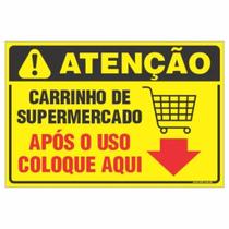 Placa de Aviso / Sinalização - Carrinhos de compras / Condominio - Co07 (15x20 cm) Placa de Aviso / Sinalização - Carrinhos de compras / Condominio - Co07 (15x20 cm)