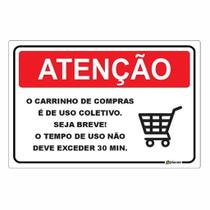 Placa de Aviso / Sinalização - Carrinhos de compras / Condominio - Co08 (15x20 cm) Placa de Aviso / Sinalização - Carrinhos de compras / Condominio - Co08 (15x20 cm)