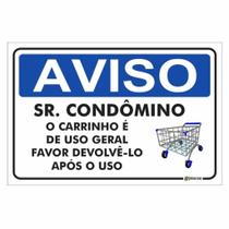 Placa de Aviso / Sinalização - Carrinhos de compras / Condominio - Co09 (15x20 cm) Placa de Aviso / Sinalização - Carrinhos de compras / Condominio - Co09 (15x20 cm)