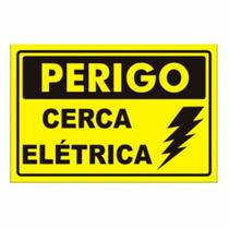 Placa de Aviso / Sinalização - Cuidado Cerca elétrica - CE02 Placa de Aviso / Sinalização - Cuidado Cerca elétrica - CE02