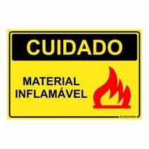 Placa de Aviso / Sinalização - Cuidado, Produto Inflamável - (25x20cm) IF08 Placa de Aviso / Sinalização - Cuidado, Produto Inflamável - (25x20cm) IF08