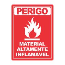 Placa de Aviso / Sinalização - Cuidado, Produto Inflamável - (25x20cm) IF10 Placa de Aviso / Sinalização - Cuidado, Produto Inflamável - (25x20cm) IF10