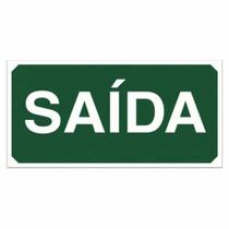 Placa de Aviso / Sinalização de Saída - 25x12cm (NÃO É FOTOLUMINESCENTE) SA10