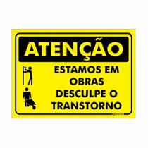 Placa de aviso / Sinalização - Estamos em obras Placa de aviso / Sinalização - Estamos em obras