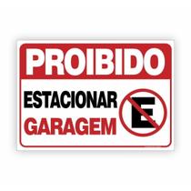 Placa de Aviso / Sinalização / Garagem / Proibido Estacionar - 25x20cm - PE07 Placa de Aviso / Sinalização / Garagem / Proibido Estacionar - 25x20cm - PE07