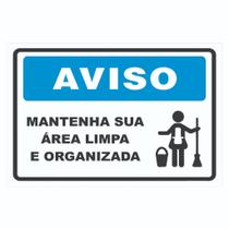 Placa de Aviso / Sinalização / Mantenha o Local Limpo - (25X20CM) - ML07 Placa de Aviso / Sinalização / Mantenha o Local Limpo - (25X20CM) - ML07