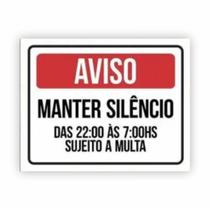 Placa de Aviso / Sinalização - Mantenha Silêncio - (25x20cm) - SP06 Placa de Aviso / Sinalização - Mantenha Silêncio - (25x20cm) - SP06