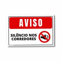 Placa de Aviso / Sinalização - Mantenha Silêncio nesse Local - SC06 Placa de Aviso / Sinalização - Mantenha Silêncio nesse Local - SC06
