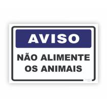 Placa de Aviso / Sinalização - Não Alimente os Animais - (25x20cm) - NA01 Placa de Aviso / Sinalização - Não Alimente os Animais - (25x20cm) - NA01