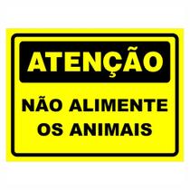 Placa de Aviso / Sinalização - Não Alimente os Animais - (25x20cm) - NA03 Placa de Aviso / Sinalização - Não Alimente os Animais - (25x20cm) - NA03