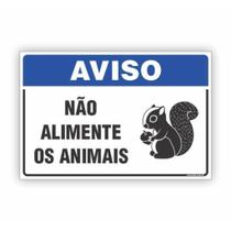 Placa de Aviso / Sinalização - Não Alimente os Animais - (25x20cm) - NA04 Placa de Aviso / Sinalização - Não Alimente os Animais - (25x20cm) - NA04