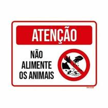 Placa de Aviso / Sinalização - Não Alimente os Animais - (25x20cm) - NA10 Placa de Aviso / Sinalização - Não Alimente os Animais - (25x20cm) - NA10
