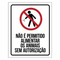 Placa de Aviso / Sinalização - Não Alimente os Animais - NA06 Placa de Aviso / Sinalização - Não Alimente os Animais - NA06