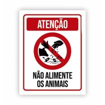 Placa de Aviso / Sinalização - Não Alimente os Animais - NA07 Placa de Aviso / Sinalização - Não Alimente os Animais - NA07