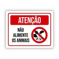 Placa de Aviso / Sinalização - Não Alimente os Animais - NA09 Placa de Aviso / Sinalização - Não Alimente os Animais - NA09