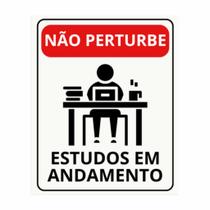Placa de Aviso / Sinalização - Não Perturbe (15x20cm) - NP01