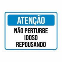 Placa de Aviso / Sinalização - Não Perturbe (15x20cm) - NP06