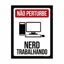 Placa de Aviso / Sinalização - Não Perturbe (15x20cm) - NP07