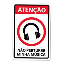 Placa de Aviso / Sinalização - Não Perturbe (25x20cm) - NP03